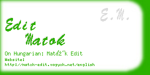 edit matok business card